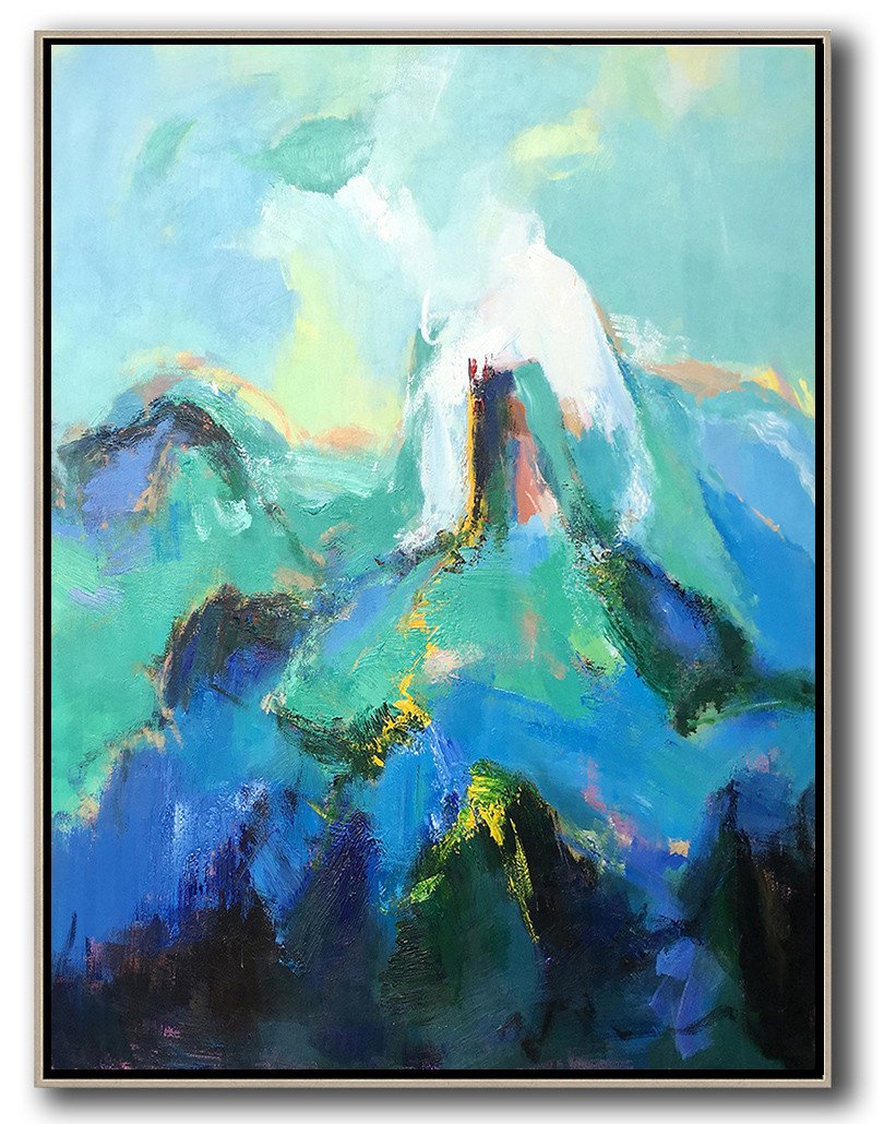 Palette Knife Abstract Mountains #L9B - Click Image to Close